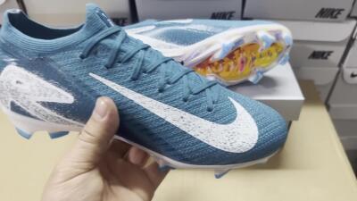 Unisex Nike Air Zoom Mercurial Vapor 16 Elite FG Firm Ground Low-Tops Football Boots - Blue/White/Gold