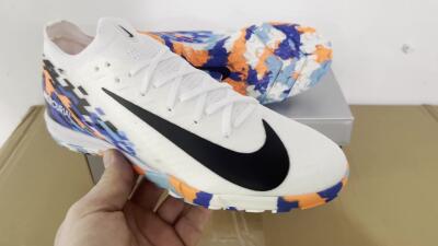 Unisex Nike Air Zoom Mercurial Vapor 16 Elite TF Artificial Turf Low-Tops Football Shoes - White/Blue/Orange