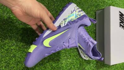 Unisex Nike Air Zoom Mercurial Vapor 16 Pro TF Artificial Turf Low-Tops Football Shoes - Purple/Yellow/White