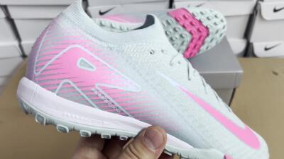 Men's Nike Air Zoom Mercurial Vapor 16 Elite TF Artificial Turf Low-Tops Football Shoes - Jade/Pink/Silver