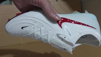 Men's Nike Phantom Luna Elite FG Firm Ground Low-Tops Football Boots - White/Red/Jade