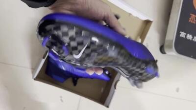 Men's Nike Mercurial Superfly 4 CR7 FG Firm Ground High-Tops Football Boots - Blue/White/Black