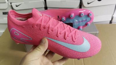 Unisex Nike Air Zoom Mercurial Vapor 16 Elite AG Artificial Grass Low-Tops Football Boots - Pink/Jade