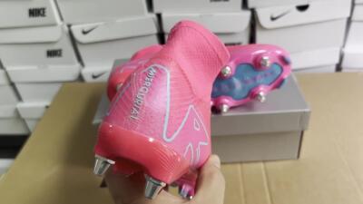 Men's Nike Air Zoom Mercurial Superfly 10 Elite SG Soft Ground High-Tops Football Boots - Pink/Jade