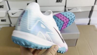 Unisex Nike Air Zoom Mercurial Vapor 16 Elite TF Artificial Turf Low-Tops Football Shoes - White/Purple/Jade