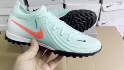 Unisex Nike Phantom Luna Elite TF Artificial Turf Low-Tops Football Shoes - Jade/Red/White