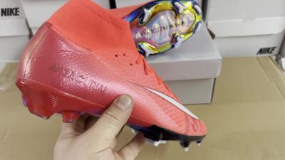 Unisex Nike Air Zoom Mercurial Superfly 10 Elite FG Firm Ground High-Tops Football Boots - Red/White