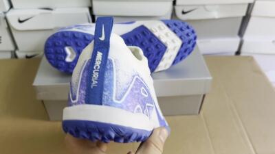 Unisex Nike Air Zoom Mercurial Vapor 16 Pro TF Artificial Turf Low-Tops Football Shoes - White/Blue