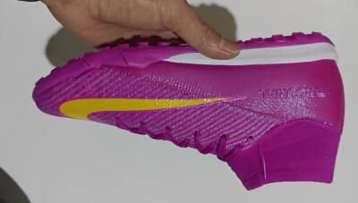 Unisex Nike Air Zoom Mercurial Superfly 10 Elite TF Artificial Turf High-Tops Football Shoes - Purple/Yellow/White