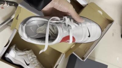 Men's Nike Total 90 II IC Indoor & Futsal Low-Tops Football Shoes - Silver/Black/White