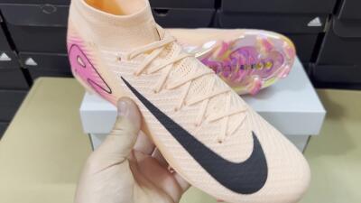 Unisex Nike Air Zoom Mercurial Superfly 10 Elite FG Firm Ground High-Tops Football Boots - Pink/Black