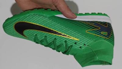 Men's Nike Air Zoom Mercurial Superfly 10 Elite TF Artificial Turf High-Tops Football Shoes - Green/Gold/White