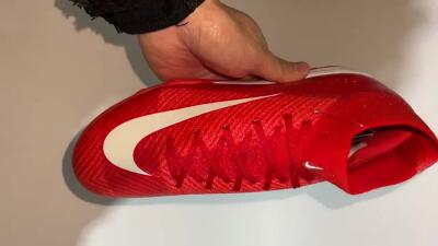 Men's Nike Air Zoom Mercurial Superfly 10 Elite TF Artificial Turf High-Tops Football Shoes - Red/White