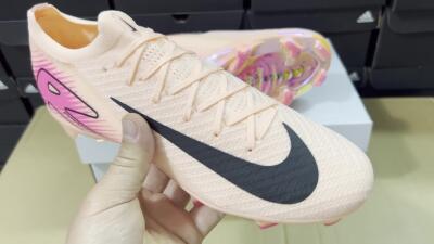 Unisex Nike Air Zoom Mercurial Vapor 16 Elite FG Firm Ground Low-Tops Football Boots - Pink/Black/Gold