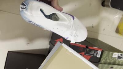 Unisex Nike Air Zoom Mercurial Superfly 10 Elite FG Firm Ground High-Tops Football Boots - White/Purple/Jade