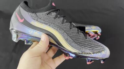 Men's Nike Air Zoom Mercurial Vapor 16 Elite FG Firm Ground Low-Tops Football Boots - Black/Grey/Pink