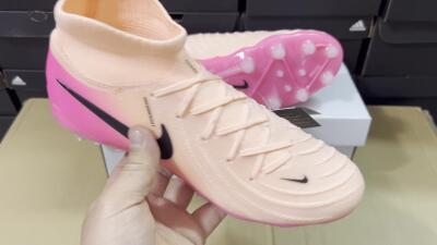 Men's Nike Phantom Luna Elite AG Artificial Grass High-Tops Football Boots - Pink/Black