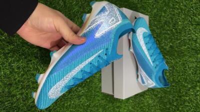 Men's Nike Air Zoom Mercurial Vapor 16 Elite FG Firm Ground Low-Tops Football Boots - Blue/White