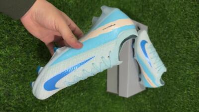 Unisex Nike Air Zoom Mercurial Vapor 16 Elite FG Firm Ground Low-Tops Football Boots - Jade/Blue/Beige