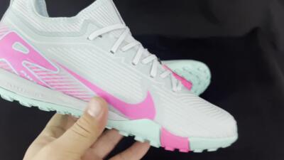 Men's Nike Air Zoom Mercurial Vapor 16 Elite TF Artificial Turf Low-Tops Football Shoes - Jade/Pink