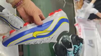 Men's Nike Air Zoom Mercurial Vapor 16 Elite FG Firm Ground Low-Tops Football Boots - Silver/Blue/Yellow