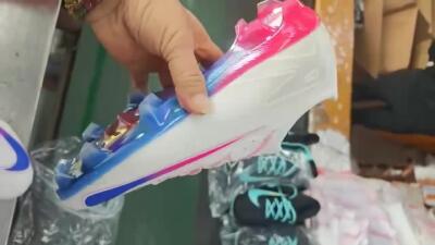 Unisex Nike Air Zoom Mercurial Vapor 16 Elite FG Firm Ground Low-Tops Football Boots - White/Blue/Pink