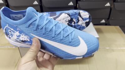 Unisex Nike Air Zoom Mercurial Vapor 16 Elite TF Artificial Turf Low-Tops Football Shoes - Blue/White/Black