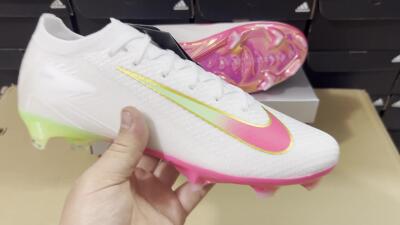 Unisex Nike Air Zoom Mercurial Vapor 16 Elite FG Firm Ground Low-Tops Football Boots - White/Red/Gold