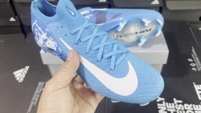 Unisex Nike Air Zoom Mercurial Vapor 16 Elite FG Firm Ground Low-Tops Football Boots - Blue/White/Black