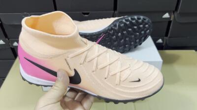 Men's Nike Phantom Luna Elite NU TF Artificial Turf High-Tops Football Shoes - Pink/Black