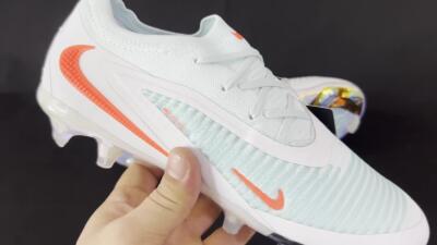 Men's Nike Phantom 6 Low Elite FG Firm Ground Low-Tops Football Boots - Jade/White/Red