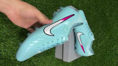 Unisex Nike Tiempo Legend 10 Elite FG Firm Ground Low-Tops Football Boots - Jade/White/Pink