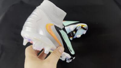 Men's Nike Phantom 6 High Elite FG Firm Ground High-Tops Football Boots - Jade/Black/Orange