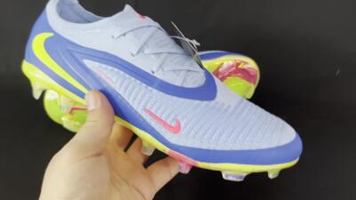 Men's Nike Phantom 6 Low Elite FG Firm Ground Low-Tops Football Boots - Blue/Pink/Yellow