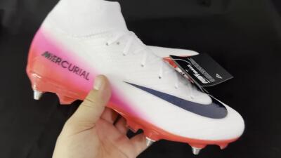 Men's Nike Air Zoom Mercurial Superfly 10 Elite SG Soft Ground High-Tops Football Boots - White/Black/Red