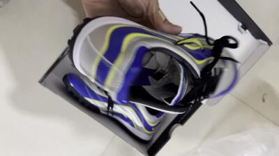 Men's Nike Mercurial R9 TF Artificial Turf Low-Tops Football Shoes - Silver/Blue/Yellow