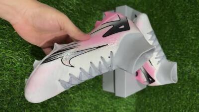 Unisex Nike Air Zoom Mercurial Superfly 10 Elite FG Firm Ground High-Tops Football Boots - White/Pink/Silver