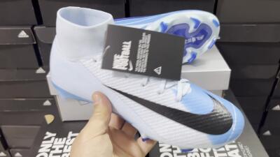 Men's Nike Air Zoom Mercurial Superfly 10 Elite FG Firm Ground High-Tops Football Boots - Jade/Blue/Black