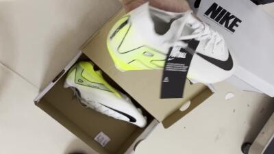 Men's Nike Air Zoom Mercurial Vapor 16 Elite FG Firm Ground Low-Tops Football Boots - White/Black/Yellow