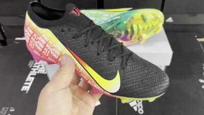 Unisex Nike Air Zoom Mercurial Vapor 16 Elite FG Firm Ground Low-Tops Football Boots - Black/Yellow/Red