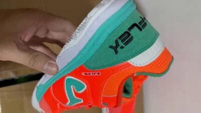 Men's Joma Top Flex IC Indoor & Futsal Low-Tops Football Shoes - Red/Jade/White