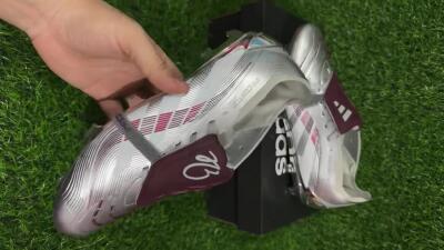 Unisex Adidas Predator 25 Elite Foldover Tongue FG Firm Ground Low-Tops Football Boots - Silver/Red/White