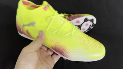 Men's Puma Future 8 Ultimate MG Multi Ground Low-Tops Football Boots - Yellow/Pink/Black