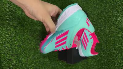 Unisex Messi x Adidas F50 Pro TF Artificial Turf Low-Tops Football Shoes - Green/Pink/White