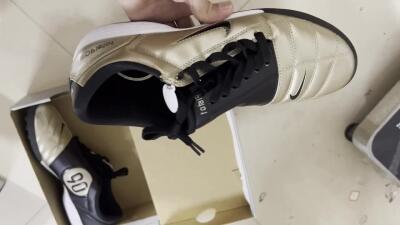 Men's Nike Total 90 III TF Artificial Turf Low-Tops Football Shoes - Gold/Black/White