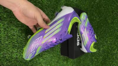 Unisex Adidas F50 Elite FG Firm Ground Low-Tops Football Boots - Purple/Yellow/White
