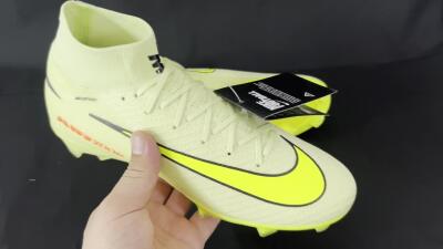 Unisex Nike Air Zoom Mercurial Superfly 10 Elite FG Firm Ground High-Tops Football Boots - Yellow/Black/Red