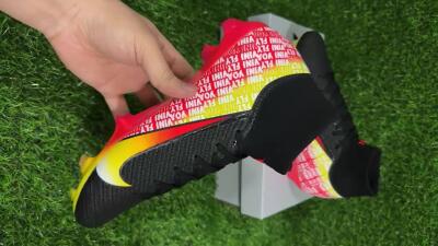 Unisex Nike Air Zoom Mercurial Superfly 10 Elite FG Firm Ground High-Tops Football Boots - Black/Red/Yellow