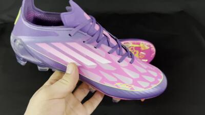 Men's Adidas F50 Elite FG Firm Ground Low-Tops Football Boots - Pink/Purple/Yellow