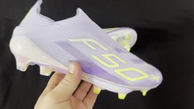 Unisex Adidas F50+ Lightstrike Pro Laceless FG Firm Ground Low-Tops Football Boots - Blue/Yellow/White